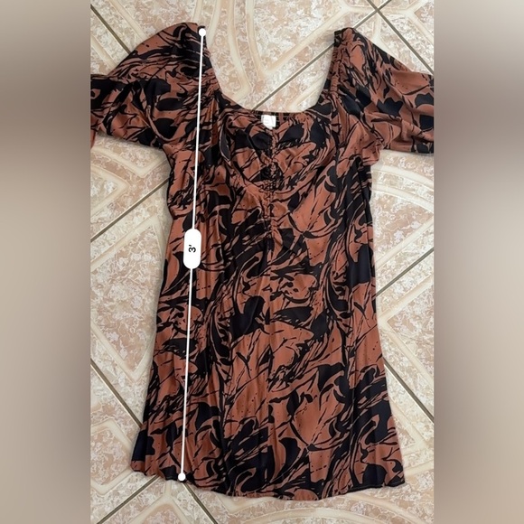 A New Day Black and Brown Abstract Long Sleeve Dress - Picture 8 of 13